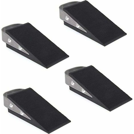 Cuñas para puertas, paquete de 4 cuñas de goma para puertas, tope nivelador para puertas, para azulejos y alfombras - Crezuo
