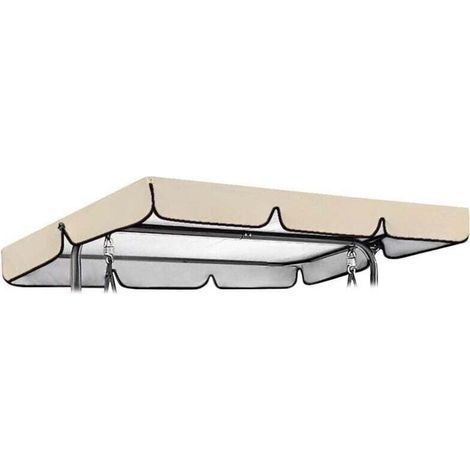 Toit de Rechange pour Balancelle de Jardin, Housse de Rechange, Toit de Balancelle de Jardin étanche, Balancelle Remplacement pour Les Jardins Battants et Les Terrasses (Beige 19013215cm) (1/4)