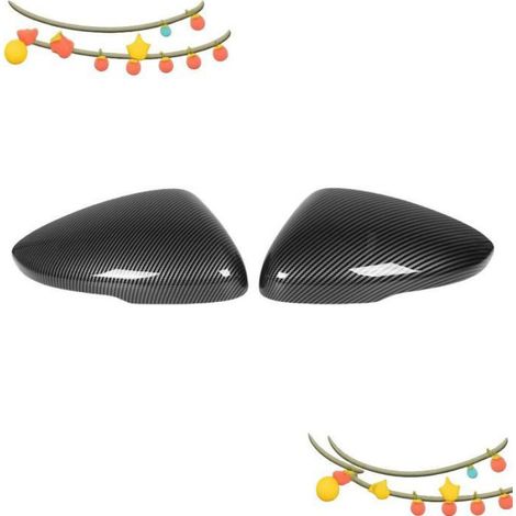 Capuchon de rétroviseur de style fibre de carbone pour voitures, protection durable contre les éléments environnementaux (1/4)