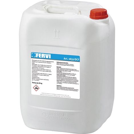 Liquido detergente lavapezzi diluibile acqua solvente 25l Fervi 0632/dcf (1/2)