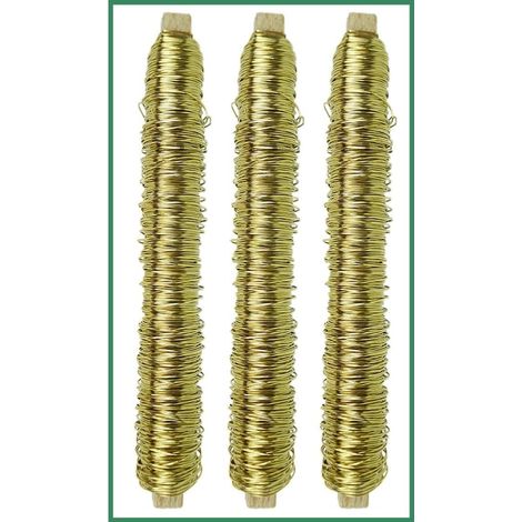 3 fils de ligature or 0,50 mm antirouille