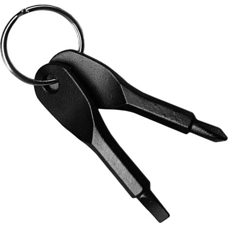 Mini tournevis porte-clés de poche, outil de réparation multi-vis, outil à main polyvalent pour les réparations quotidiennes de meubles, noir (1/5)