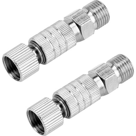 2 raccords rapides pour aérographe, adaptateurs mâle/femelle 1/8 pouce pour tuyau d'aérographe et compresseur d'air (1/5)