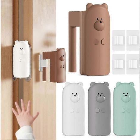 Lot de 4 protections anti-pincement de porte en silicone, butée de porte anti-claquement pour charnières (modèle 2024), conçue pour la sécurité des enfants, des bébés et des animaux domestiques. (1/5)