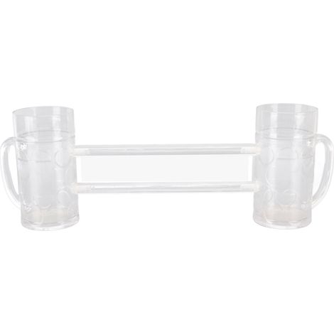 Chopes à bière anti-chute en cristal sans plomb avec poignée pour bars, karaokés et congélateurs (1/5)