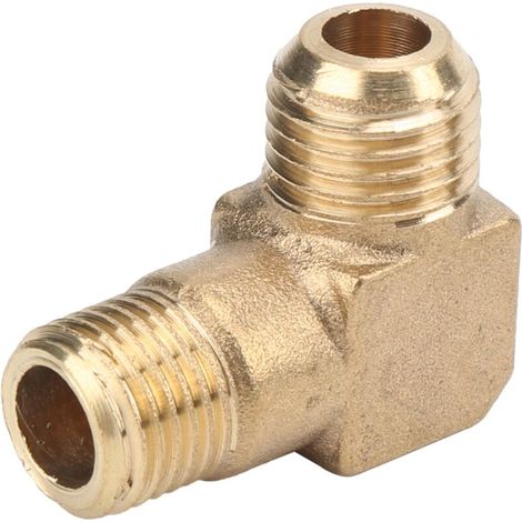 Raccord coudé à 90° G1/4xM14 en laiton pour compresseur, pompe à air et pièces détachées (1/5)