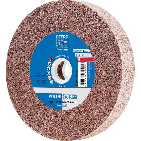 PFERD TOOLS POLINOX verpresstes Vlies-Rad PNER Ø 150x25 mm Bohrung-Ø 25,4 mm Hart A Grob für Finish (1/3)