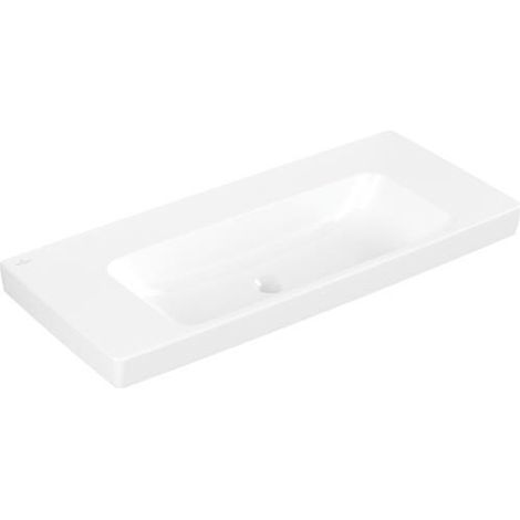 Lavabo VB Architectura 1000 x 445 mm rectangulaire sans bonde. Blanc Alpin CeramicPlus