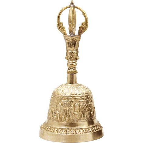 Cloches de Prière Dorje Vajra Cloche de Méditation Bouddhiste Tibétaine Faite à la Main en Laiton Utilisation pour Le Mariage à la Maison du Temple (1/4)