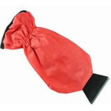 Gant grattoir universel pour voiture, 1 pièce, gant chaud et isolé avec dégivreur pour pare-brise de voiture et camion, portable, tissu Oxford 600D imperméable, rouge (1/5)