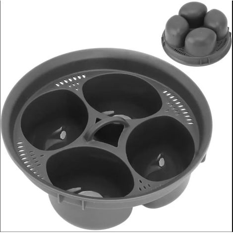 4-in-1-Eierbereiter, Eierdampfkorb für, PP-Eierform, multifunktionales Eierkocher-Zubehör