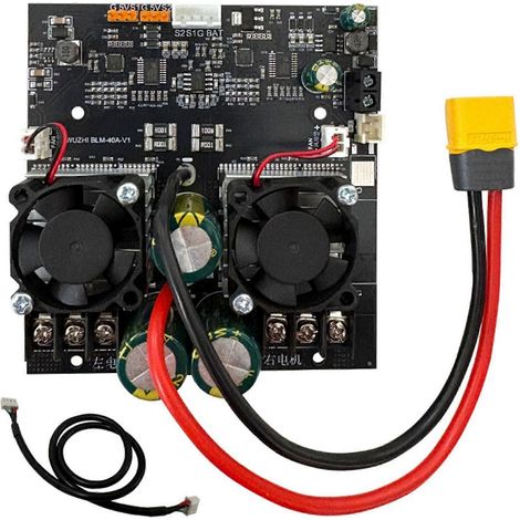 Contrôleur de moteur bidirectionnel double canal BLM-40A, moteur brushless 80 A 2400 W, ESC BLDC sans capteur 7-30 V (1/5)