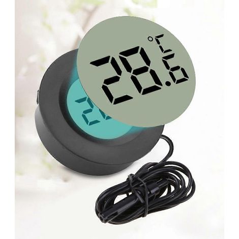 Mini thermomètre avec écran LCD et capteur de température pour serre, jardin et réfrigérateur. (1/4)