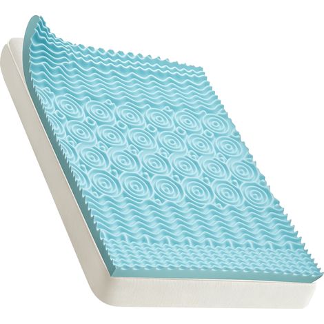 Surmatelas 5 Zones en Memory Foam avec Gel, 180x200 cm, Épaisseurs 5cm, Housse Coton, Respirant et Antipression (1/5)