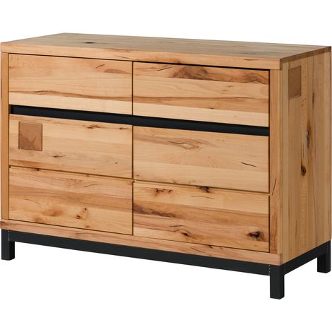 Sideboard Kernbuche natur geölt 120x45x85 cm montiert VILLANDERS 111 (1/4)