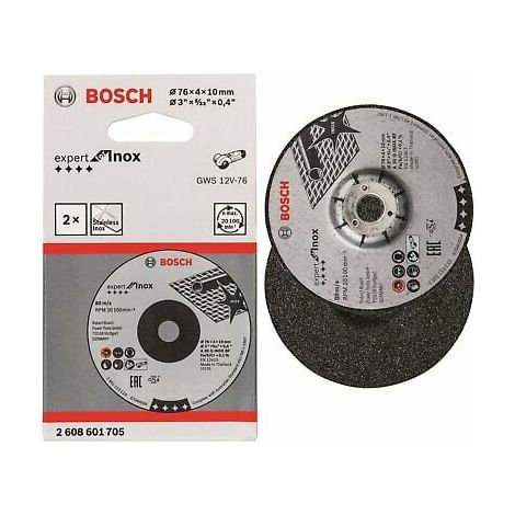 BOSCH 2.608.601.705 (pkt of 2) Expert for Inox 76mm x 4mm x 10mm