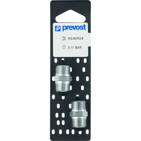 PREVOST Mamelons à filetage double mâle conique - 1/4 et 1/4 (2p)