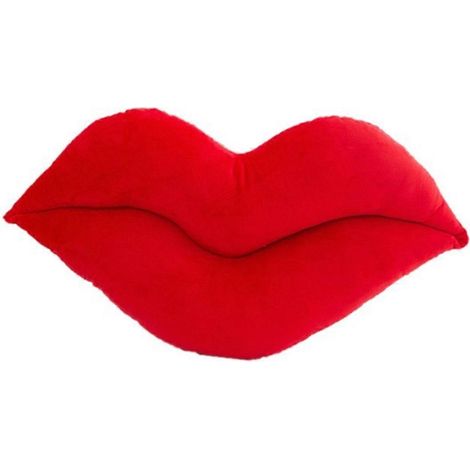 Coussin en forme de lèvres, cadeau de Saint-Valentin, design adorable et tendance pour la décoration intérieure, élégant coussin en velours rouge pour canapé ou lit (1/4)