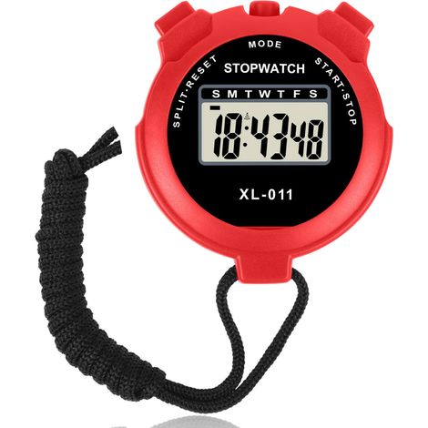 Chronomètre Sportif - Minuteur Numérique 10 Heures Précision 1/100s - Pour Entraneurs Arbitres Basketball Course Natation - Alarme Calendrier Affichage Complet - 1 Pièce (1/5)