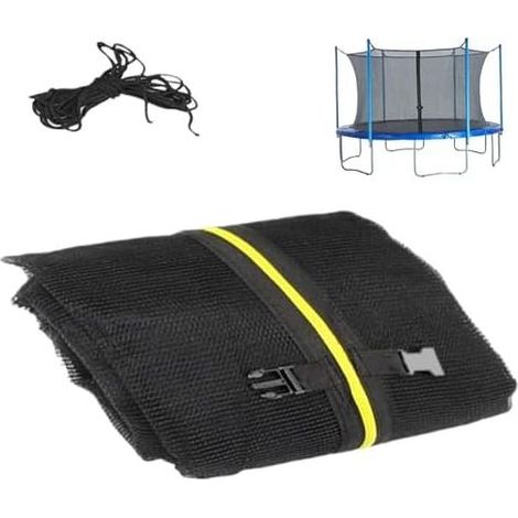Ersatz-Trampolinnetz, 3,66 m langes Trampolin-Sicherheitsnetz mit verstellbaren Gurten und 2 Reißverschlüssen, wetterfest, 8-Stangen-Gestell, 15,24 cm Stangen (1/5)