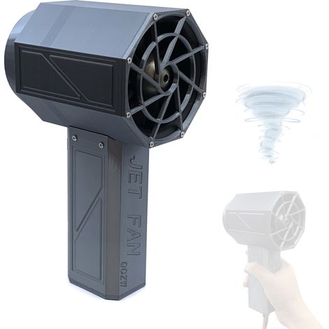 Ventilador turbo portátil de 70 mm con conducto, motor sin escobillas, herramienta de limpieza de teclado de alta potencia e interfaz de batería XT60.