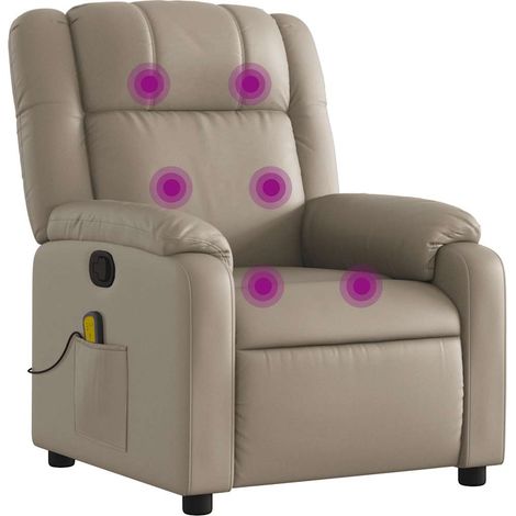 Maison Exclusive - Massagesessel Cappuccino-Braun Kunstleder
