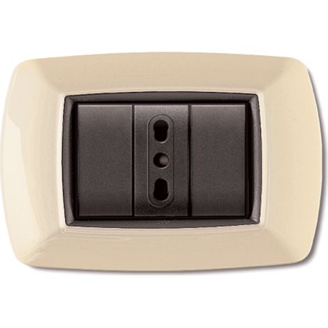 PLACCA LIFE MOD. LIVING PLASTICA AVORIO 3P. Prezzo per 1 pezzo. (1/3)