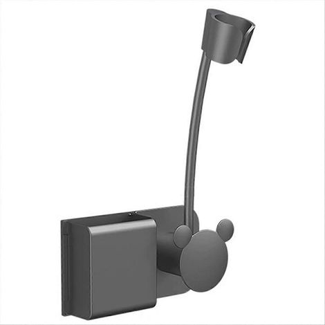 Étagère murale de salle de bain sans perçage, rangement multifonctionnel, support pour sèche-cheveux (1/5)