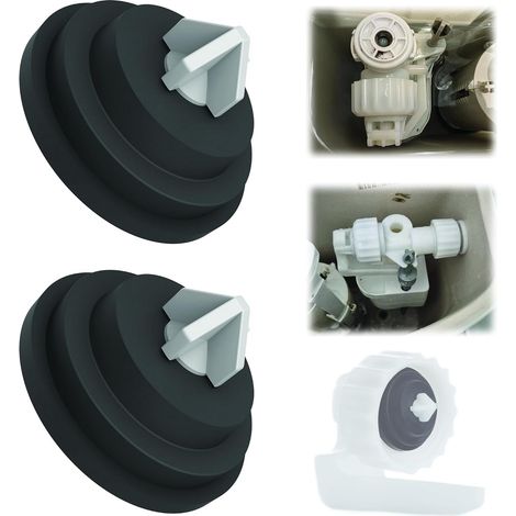 LOT 2 JOINTS MEMBRANE AVEC INSERT POUR ROBINET FLOTTEUR BATI-SUPPORT TOILETTE WC MÉCANISME DE CHASSE D'EAU STOP FUITE REMPLACEMENT COMPATIBLE AVEC SIAMP CLASSIC SWITCH OPTIMA COMPACT ETC… (1/2)
