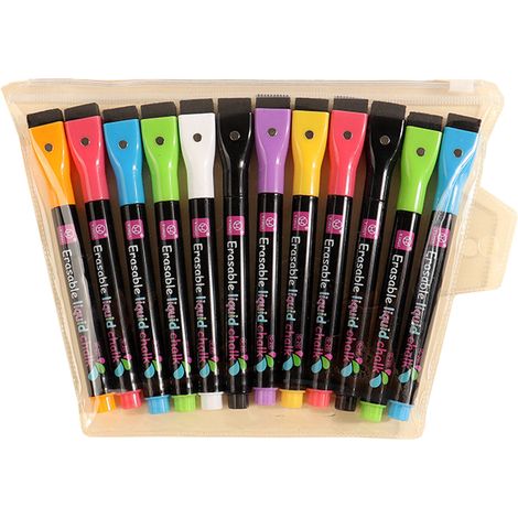 Tableau blanc magnétique effaçable, stylo pour tableau lumineux, craie liquide soluble dans l'eau et sans poussière, surligneur LED, journal imprimable (1/5)