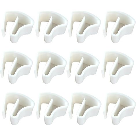 Soportes de pinza para persianas plisadas con forma de corazón, fijación universal sin taladrar para ventanas de madera, plástico o aluminio, blancos (1/5)