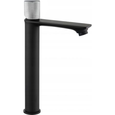 Mexen Royo One hohe Waschtischarmatur, Schwarz/Chrom - 72211-77 (1/2)