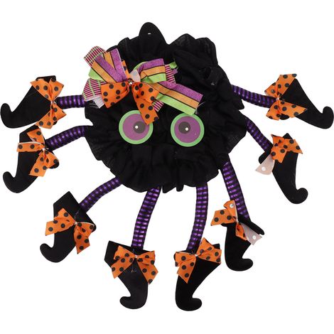 Halloween Wreath Scary Interesting Multi Legged Spider Halloween Garland Decoration for Door Wall Party