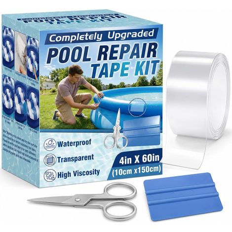 Rustine Piscine 10x150cm Patch PVC Étanche Auto-Adhésif (1/5)