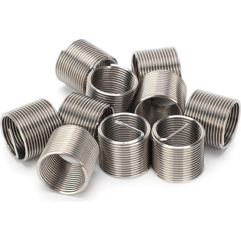 Jeu de 10 inserts filetés de réparation M18x1.5x1.5D, écrous réducteurs de conversion en acier, visserie de fixation pour filetage. (1/5)