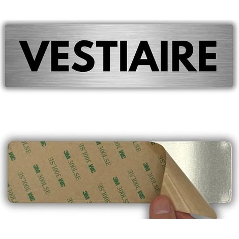 Plaque Vestiaire - 5x18 cm - Aluminium - Salle de Change Rapide (1/4)