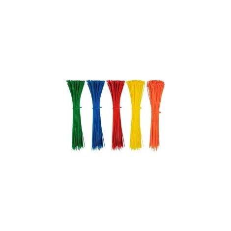 500 fascette per cavi in plastica colorata 200 mm x 2,8 mm, autobloccanti, in nylon, per la gestione dei cavi elettrici in giardino - Crezuo