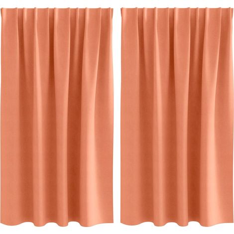 Maison Exclusive - Verdunkelungs-Vorhänge mit Ringen 2 pcs Terrak