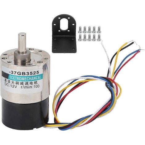 Moteur sans balais 12V CC vitesse réglable CW/CCW avec support XD-37GB3525 pour instrument de mesure 100tr/min (1/5)