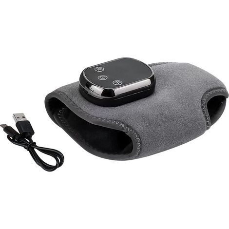 Massaggiatore elettrico per piedi in due pezzi con cinturino per caviglia, massaggiatore per gambe, 5 livelli di riscaldamento, 3 modalità di vibrazione, interfaccia USB-C, rimovibile. (1/4)