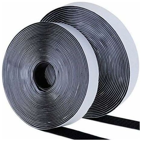 Selbstklebendes Klettband für Rahmenmontage, 20mm x 25M - Schwarz (1/5)