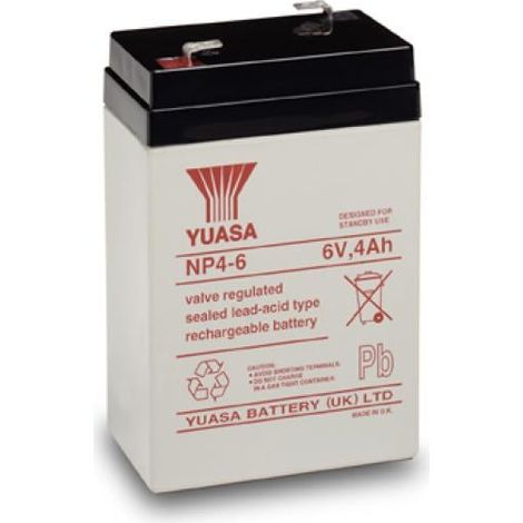 BATTERIA YUASA NP4-6 6V 4 Ah (1/4)