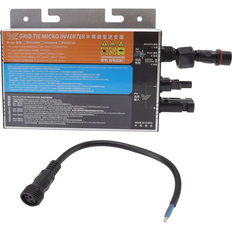 Micro onduleur solaire en alliage d'aluminium, attache de grille de Protection IP55 pour la conversion DC en AC 18-60V PVGS-700W 220V (1/5)