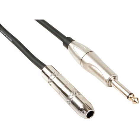 PROFESSIONELLES AUDIOKABEL, 6.35mm MONO-KLINKENSTECKER AUF 6.35mm MONO-KLINKENBUCHSE (5m)