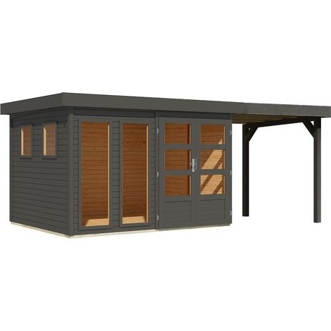 GH Lahar 5 302x242x211cm terragrau Anbaudach 2,40m