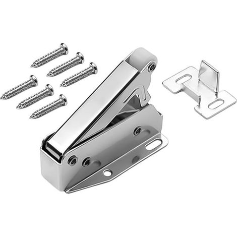 Loquet à Ressort Automatique pour Portes de Placard et de Grenier à Pression Fermeture sécurisée pour armoires Maisons Bureaux Acier laminé à Froid (1/5)