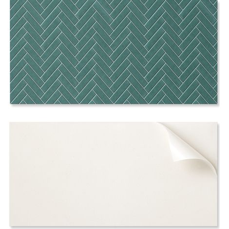 Azulejos de vinilo est茅ticos para pared con estampado de espiga, 10x40x20 cm.