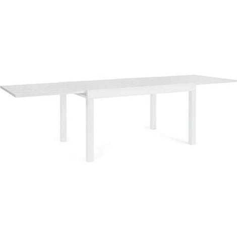 Tavolo allungabile in alluminio effetto legno 90x135-270 Cliv YES - Bianco