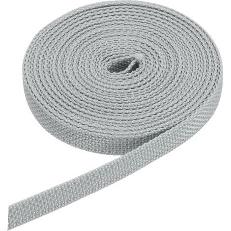 6M Sangle pour Volet Roulant 14 mm pour Enrouleur de Volet Roulant à Visser Enrouleur de Sangle en Saillie, Portes Fenêtres Store Remplacement Kit de Réparation, Gris (1/5)