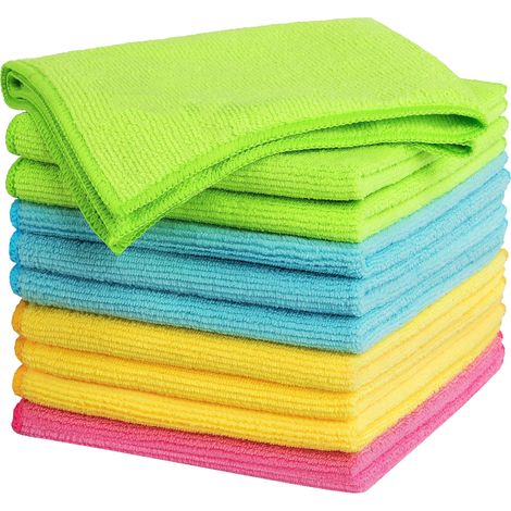 Panno Per La Pulizia In Microfibra  Ultra Assorbente Resistente Multiuso Canovaccio Finestra Specchi Vetri Cucina Bagno Finestre Auto Misura Grande XL 30x30 Straccio Magico Asciugamani No Pelucchi Mul (1/5)